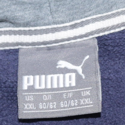 Puma Mens Navy Blue Logo Pullover Hoodie XXL Relaxed Fit