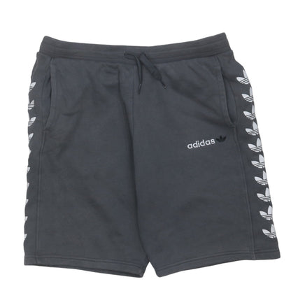 Adidas Boys Grey Sweat Shorts 15-16 Years Logo Athletic Casual