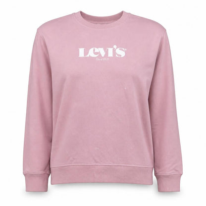 Levi's Womens Pink Crew Neck Logo Sweatshirt Size L