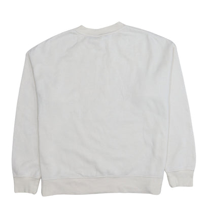 Disney Women White Mickey Mouse Graphic Pullover Sweatshirt Size M 12/14