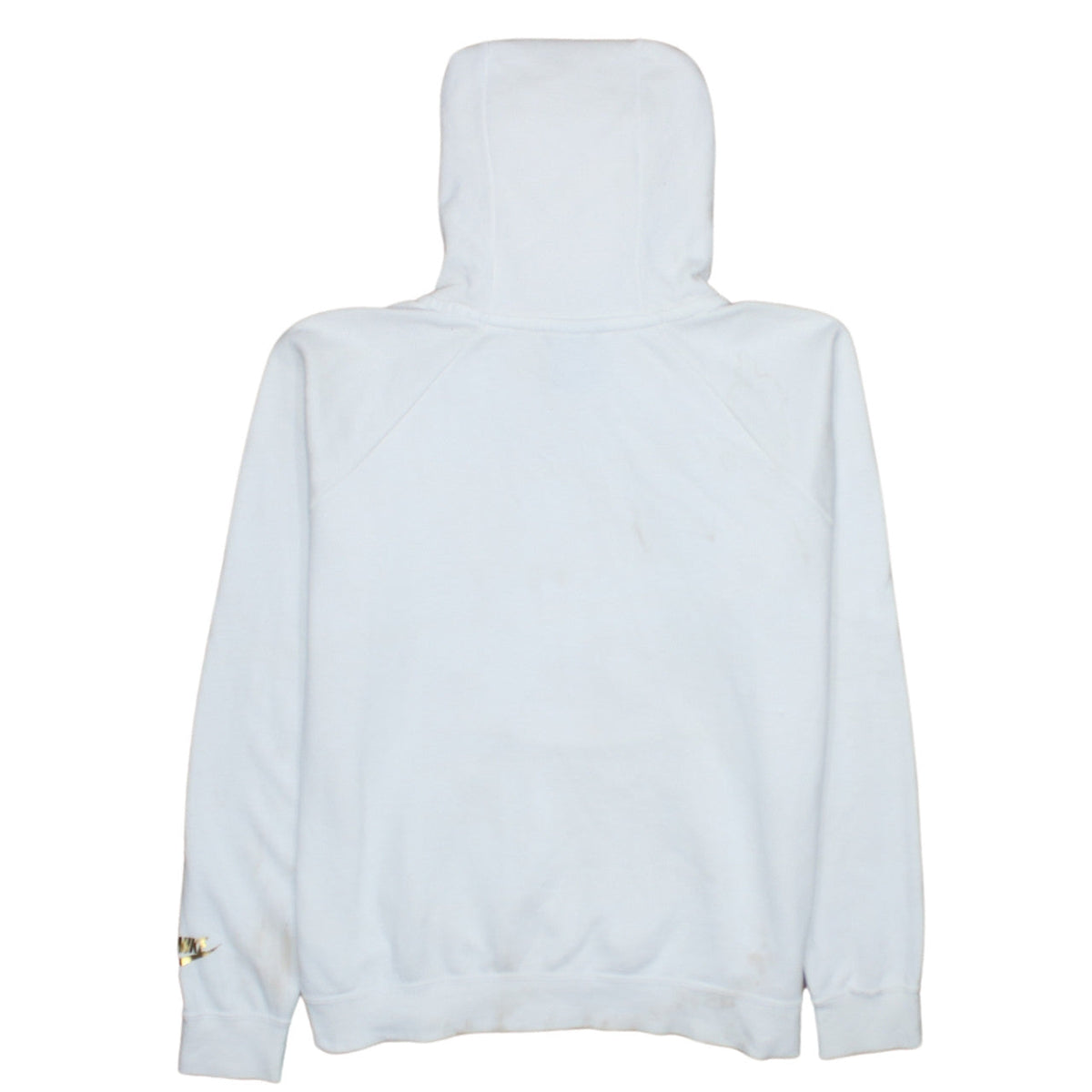 Nike Womens White Hoodie Medium Pullover Drawstring Sweatshirt