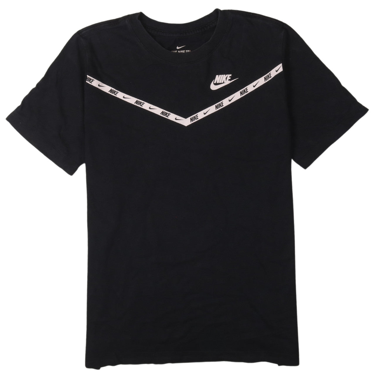 Nike Boys Black XL Sports Logo Cotton Crew Neck T-Shirt