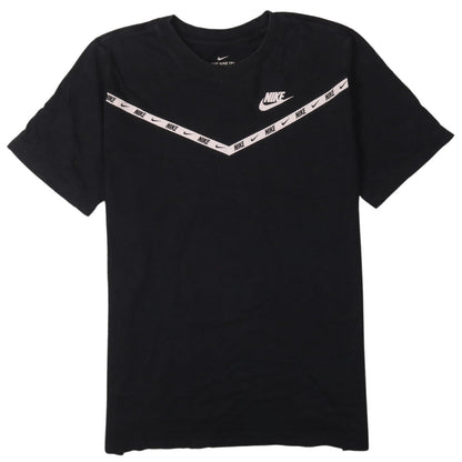 Nike Boys Black XL Sports Logo Cotton Crew Neck T-Shirt