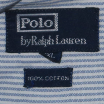 Polo Ralph Lauren Men's Blue White XL Striped Long Sleeve Shirt