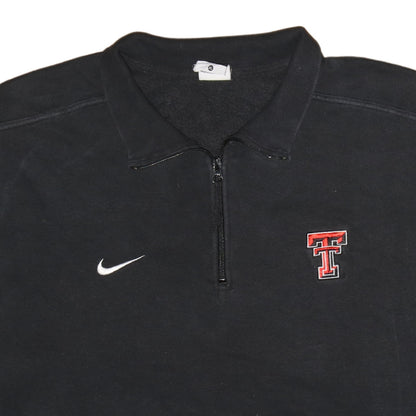 Nike Men's Black XL 1/4 Zip Embroidered College Sweatshirt