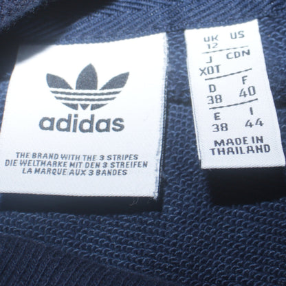 Adidas Womens Navy Blue Colourblock Crew Neck Sweatshirt UK 12