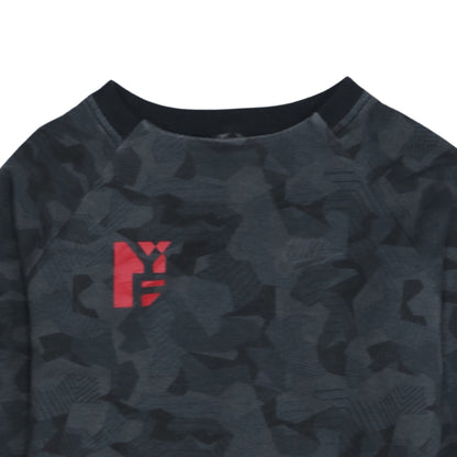 Nike Men's Grey Camouflage Pullover Sweatshirt L Sports Style