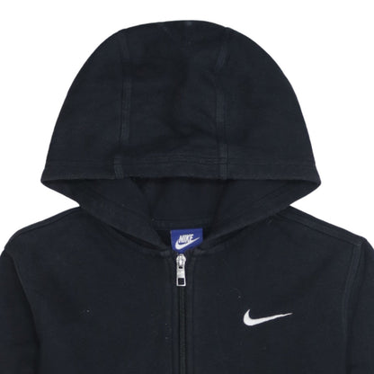 Nike Boys Black Full Zip Hoodie 12-13 Years Hooded Fleece Sweatshirt