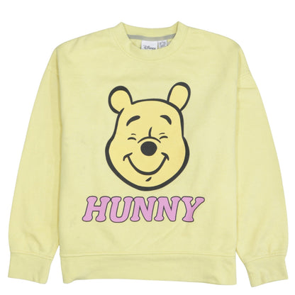Disney Women Yellow Winnie the Pooh Hunny Sweatshirt Size S