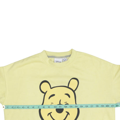 Disney Women Yellow Winnie the Pooh Hunny Sweatshirt Size S