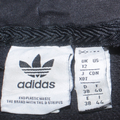 adidas Mens Black Pullover Hoodie Size L Hooded Fleece Sweatshirt