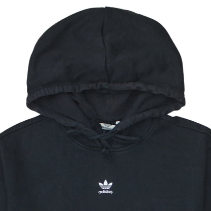 adidas Mens Black Pullover Hoodie Size L Hooded Fleece Sweatshirt