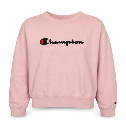 Champion Womens Pink Small Pullover Sweatshirt with Logo Embroidery