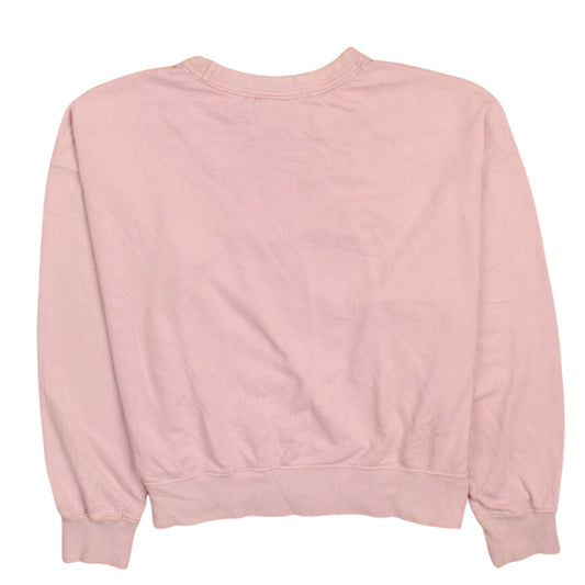 Champion Womens Pink Small Pullover Sweatshirt with Logo Embroidery