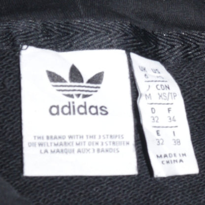 Adidas Womens Black XS Pullover Hoodie with Gradient Trefoil Logo
