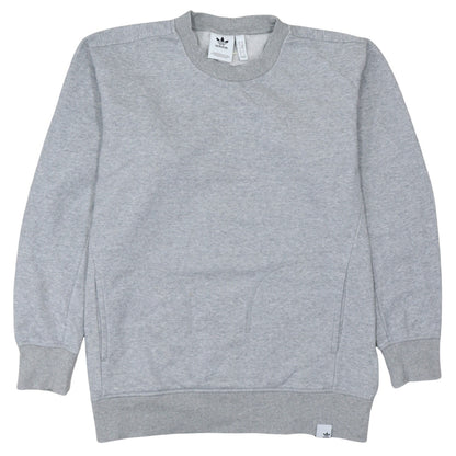 Adidas Mens Grey Crew Neck Pullover Sweatshirt Size M