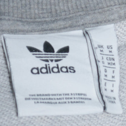 Adidas Mens Grey Crew Neck Pullover Sweatshirt Size M