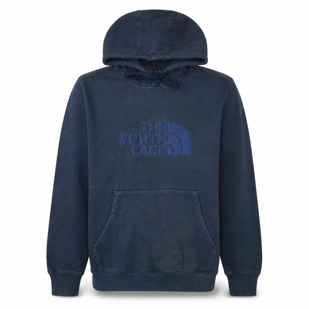 Front view of The North Face Men's Blue Pullover Hoodie, size M