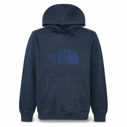 Front view of The North Face Men's Blue Pullover Hoodie, size M