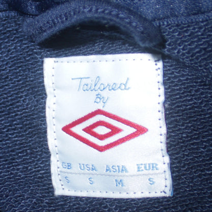 Umbro Men's Blue Full Zip Hoodie Small Embroidered Sportswear