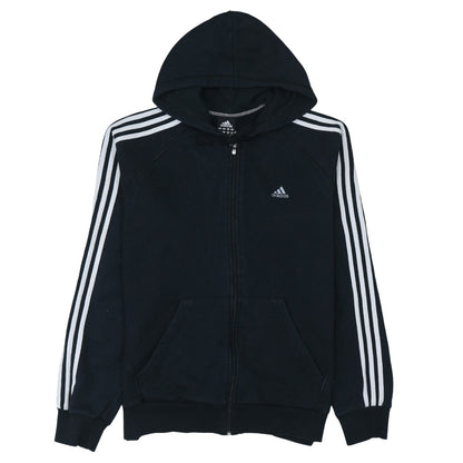 Adidas Men's Black Full Zip Hoodie Size L Essentials Sportswear