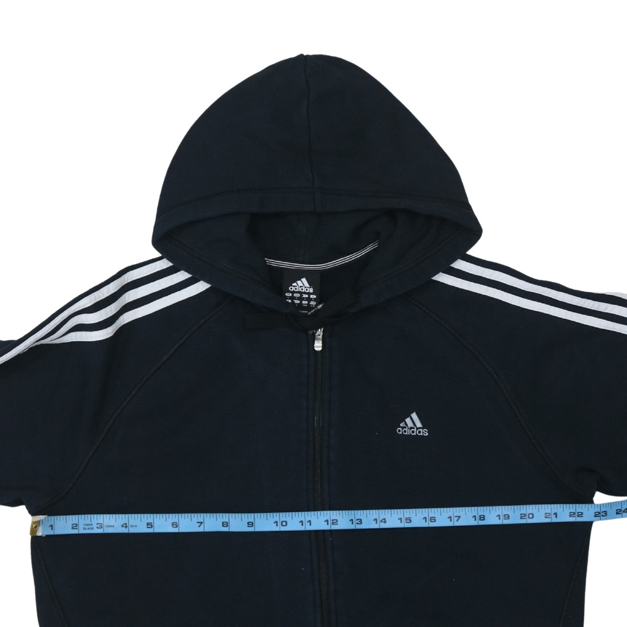 Adidas Men's Black Full Zip Hoodie Size L Essentials Sportswear