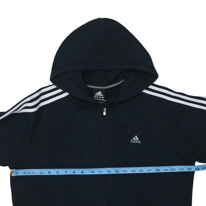 Adidas Men's Black Full Zip Hoodie Size L Essentials Sportswear
