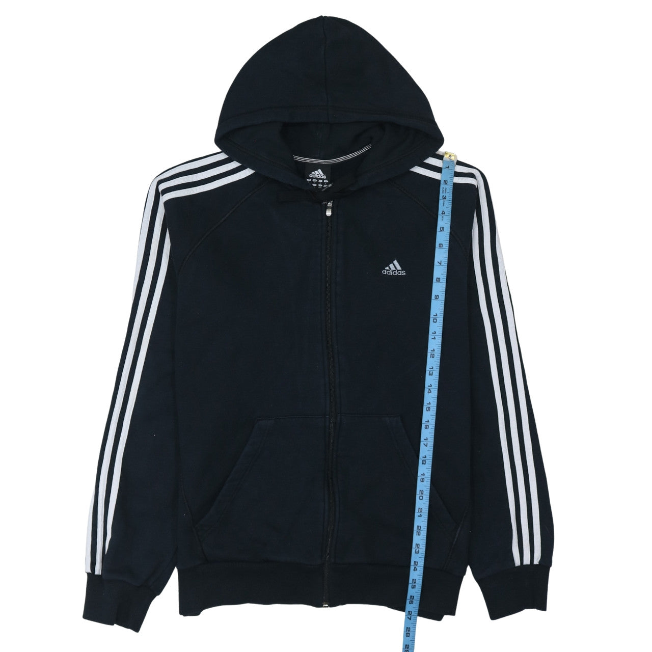 Adidas Men's Black Full Zip Hoodie Size L Essentials Sportswear