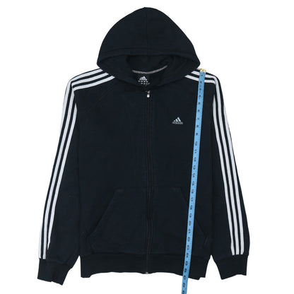 Adidas Men's Black Full Zip Hoodie Size L Essentials Sportswear