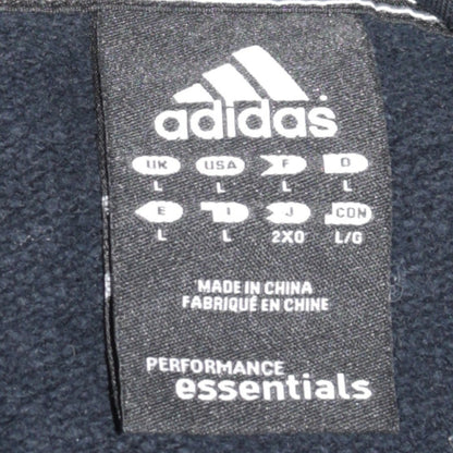 Adidas Men's Black Full Zip Hoodie Size L Essentials Sportswear