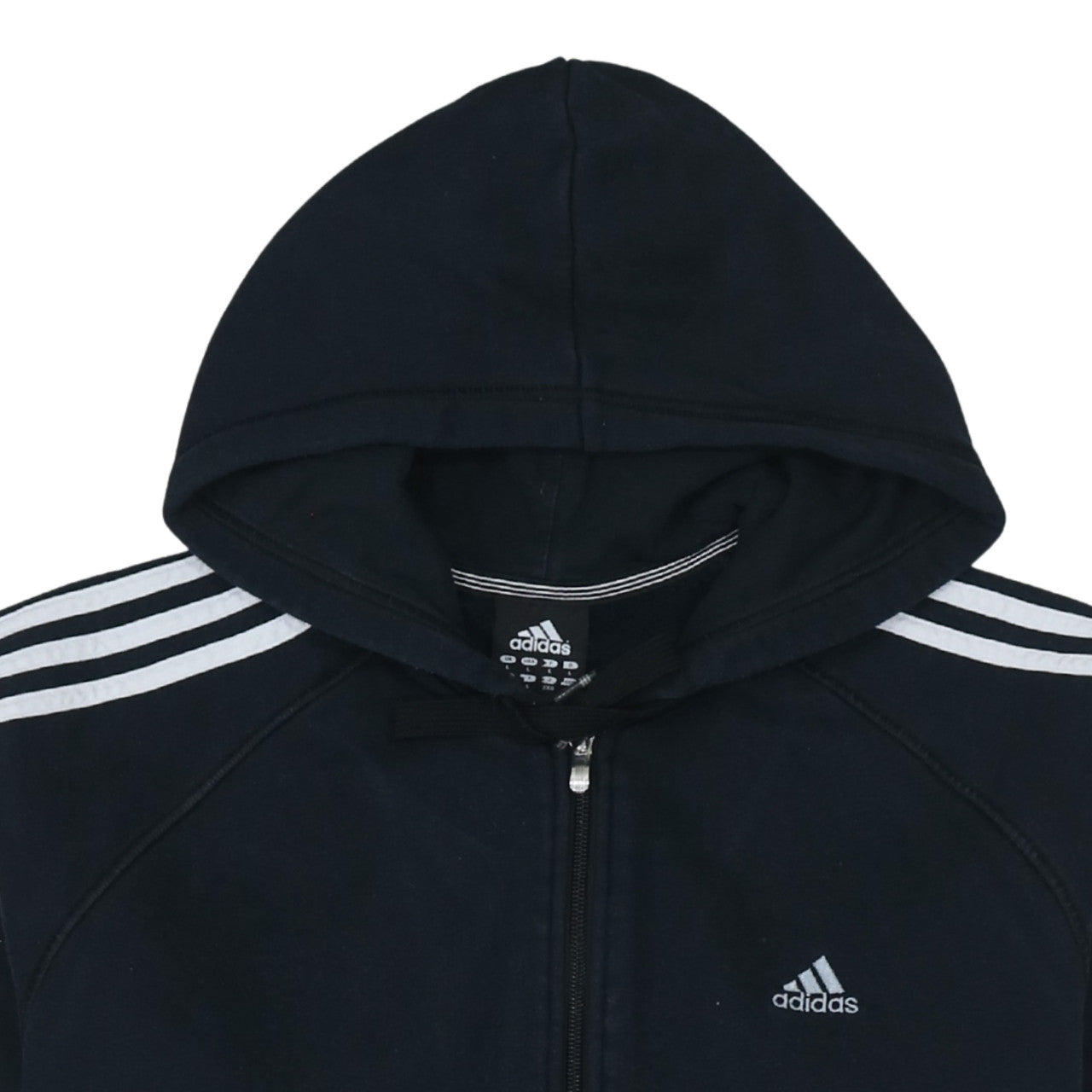 Adidas Men's Black Full Zip Hoodie Size L Essentials Sportswear
