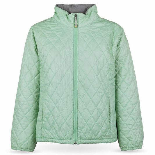 Front view of L.L.Bean Women's Green Quilted Polyester Jacket, size L