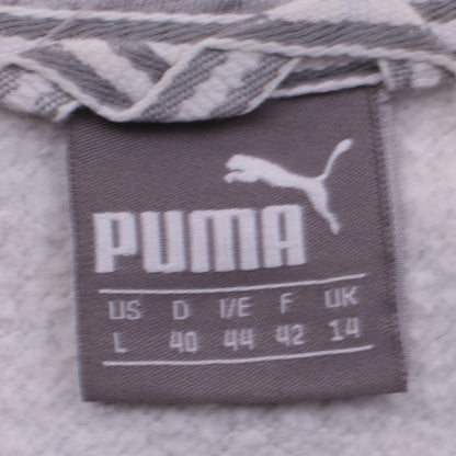 Puma Women's Grey Full Zip Hoodie Size 14 L Hooded Sweatshirt