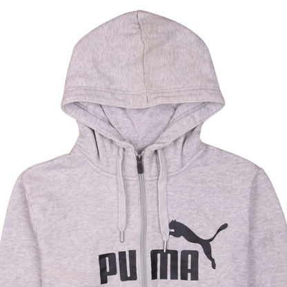 Puma Women's Grey Full Zip Hoodie Size 14 L Hooded Sweatshirt