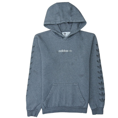 Adidas Men's Grey Pullover Hoodie XS Logo Fleece Sweatshirt