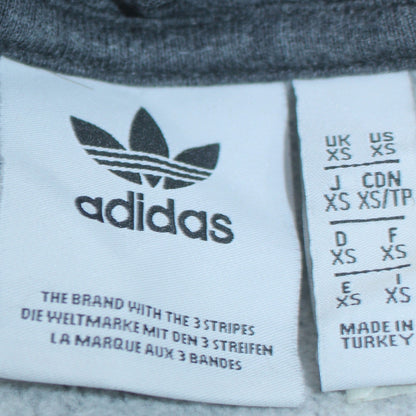Adidas Men's Grey Pullover Hoodie XS Logo Fleece Sweatshirt