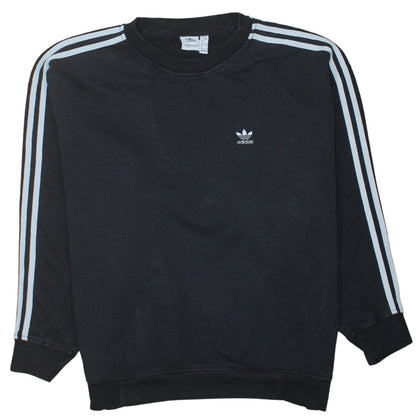 Adidas Women Black Size 12 Crew Neck Pullover Sweatshirt