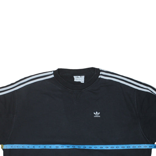 Adidas Women Black Size 12 Crew Neck Pullover Sweatshirt