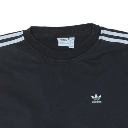 Adidas Women Black Size 12 Crew Neck Pullover Sweatshirt