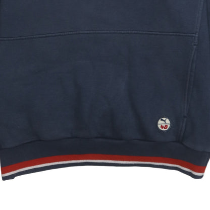 Puma Men's Blue Pullover Hoodie L Vintage Sports Graphic