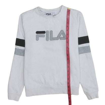 FILA Men’s White Logo Pullover Sweatshirt Size S