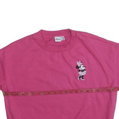 Disney Women’s Pink Minnie Mouse Pullover Sweatshirt Size S