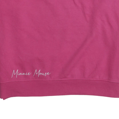 Disney Women’s Pink Minnie Mouse Pullover Sweatshirt Size S