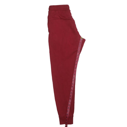 Nike Air Men's Red Joggers Sweatpants Small Logo Tapered Fleece