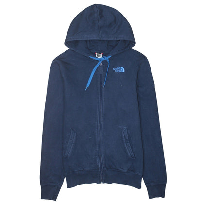 The North Face Men's Blue Small Hooded Full Zip Cotton Activewear Jacket
