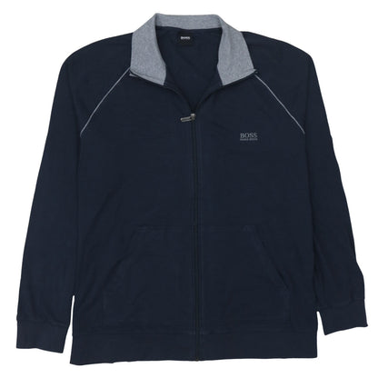 Hugo Boss Men's Blue XL Track Jacket Full Zip Cotton Activewear