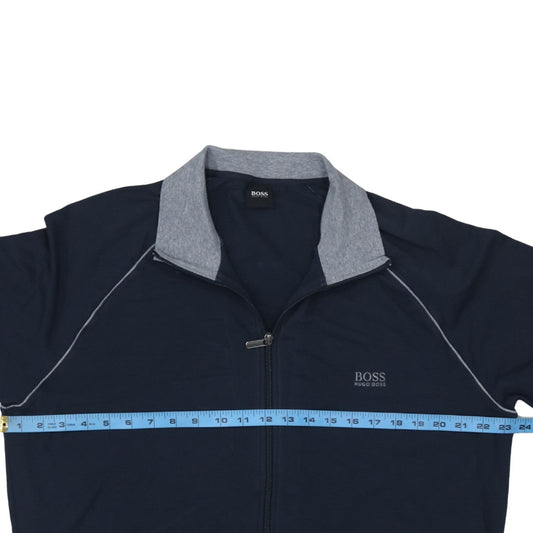 Hugo Boss Men's Blue XL Track Jacket Full Zip Cotton Activewear