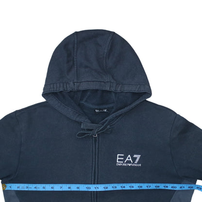 Emporio Armani EA7 Men's Blue Full Zip Hoodie Size L
