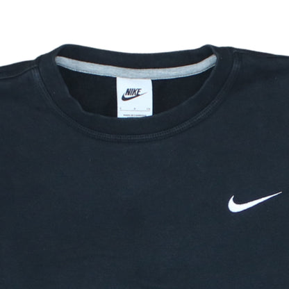 Nike Mens Black Small Crew Neck Pullover Sweatshirt
