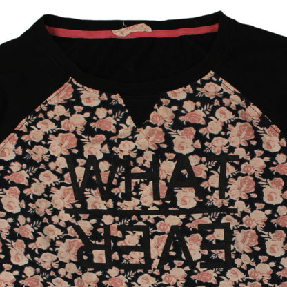 Penti Women Black Floral Pullover Sweatshirt Size S